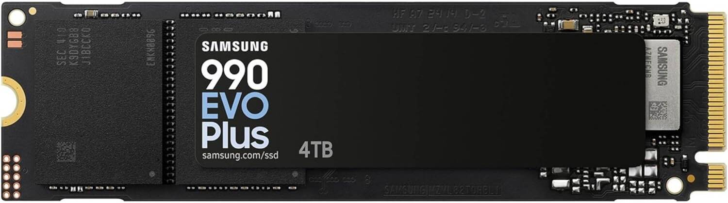SAMSUNG 4TB NVMe 990 EVO Plus Gen4/5 Upto 7250Mb/s-MZ-V9S4T0BW SAMSUNG 4TB NVMe 990 EVO Plus Gen4/5 Upto 7250Mb/s-MZ-V9S4T0BW
